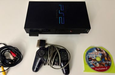 PS2 Fat with Controller, Memory Card, God of War -PlayStation 2 Bundle Lot (Tested, Working)