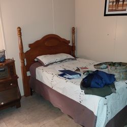 Headboard and side rails.
And will