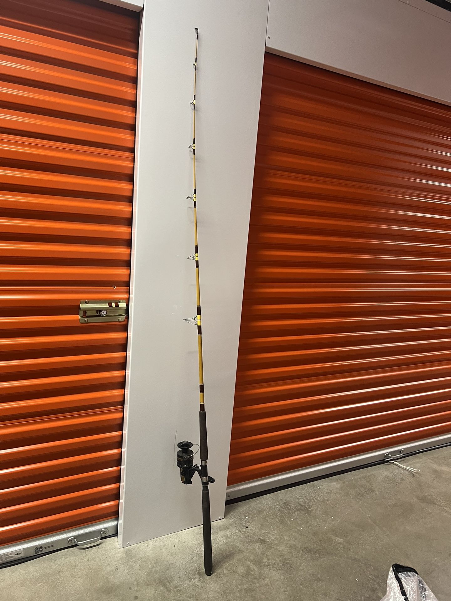 Vintage Fenswick Pacificstik Fenglass Saltwater Fishing Pole With Dawson Reel