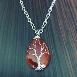 DeMarcus Alexan Carnelian Stone Necklace 