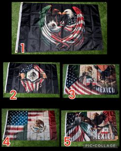 Mexico USA Flags size 5’x3’ $20 each