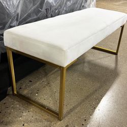 New Modern Velvet Upholstered Bench Seating