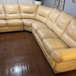 Gamma Arrendamenti  Leather Sectional Sofa Couches 