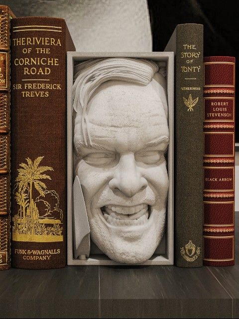 Jack Here's Jhonyy The Shinning Book Nook Bookend Fantasy Horror Decor Literature Halloween