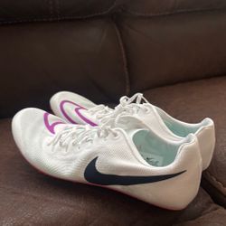 Nike white track spikes size 9 men’s