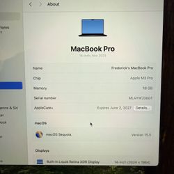 MacBook Pro 2023 1T SSD 16GB RAM