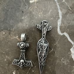 Thor’s Hammer & Odins  Spear Pendants 