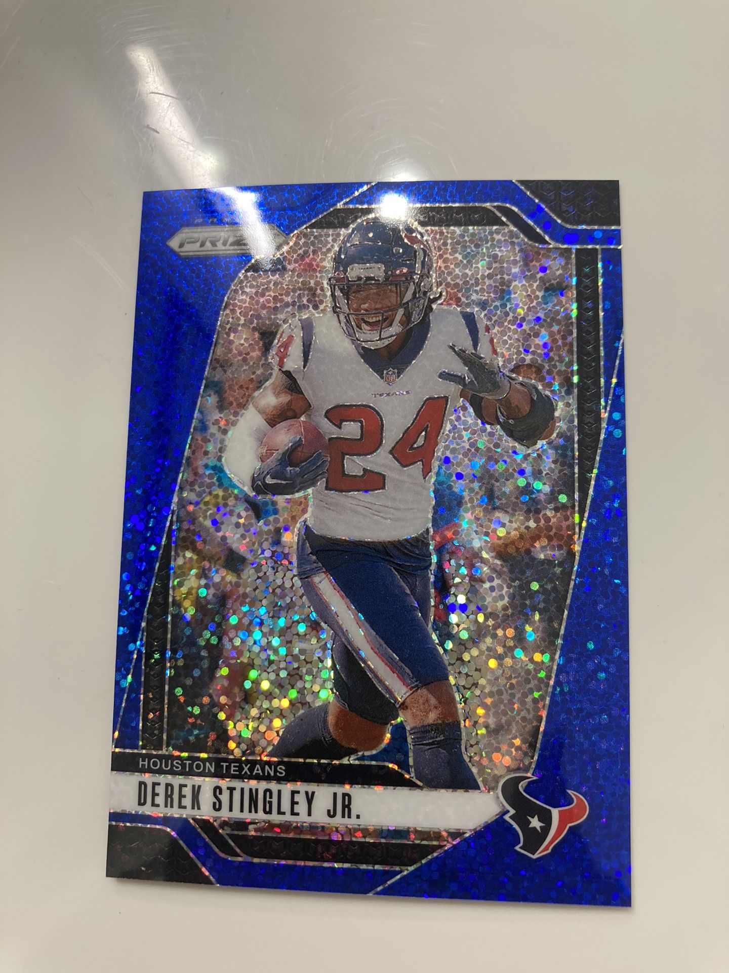 2024 Panini Prizm Football Derek Stingley Jr. Blue Sparkle 46/96 #119 JP