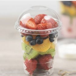 50ct x 12-24 Clear Plastic Dome Lids With No Hole 