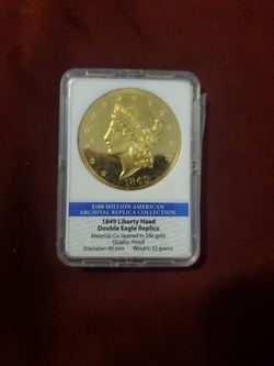 1849  Liberty Head Double Eagle Replica 