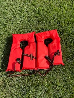 Red Life Jackets Set of 2
