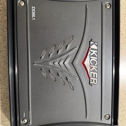 Amplifier Kicker ZX series Class D 600w max peak power 300watts rms to 400w rms 1Channel monoblock 2 Ohm Stable Amp perfect for subwoofer Bass Only