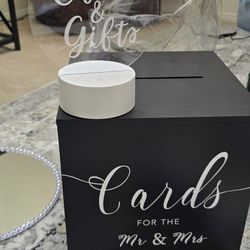 Card Box And Light Up Gift Sign