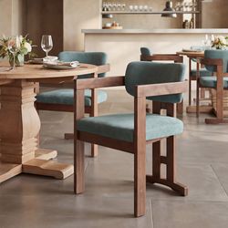 Poly Moss Gray & Walnut Dining Chair