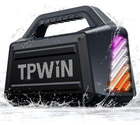 TPWIN Bluetooth Speaker - 80W Loud Rugged Outdoor , IPX6 Waterproof, 20H, Pink