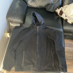 Tommy Hilfiger Navy Blue Coat With Hood 