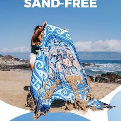 OCOOPA Diveblues Beach Blanket, Sand Free Mat Quick Drying, Large and Compact, Easy Carring, Perfect for Beach Yoga, Outdoor Music Festival, Travel Ca