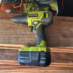 Ryobi 18v Drill W/Battery
