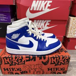 Jordan 1 mid Kentucky blue women size 10 $80