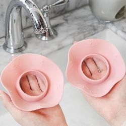 2pcs Pink Silicone Face Washing Wristbands for Women - Prevent water from splashing onto the arm