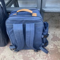 Blue Picnic Backpack Set Up