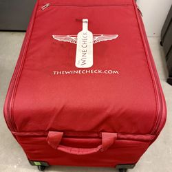 Wine Check (WineCheck) Luggage with 12-Bottle Wine Shipping Box – Red