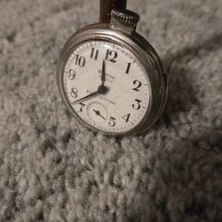 Vintage Mechanical Open Face Pocket Watch 
