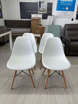 Mid Century White Dining Chairs
