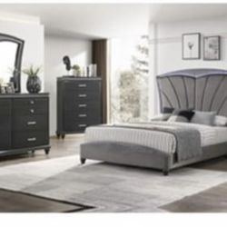 Sparkly Gray Bed