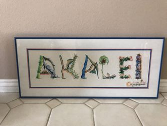 Hawaiian name artwork - Ashley