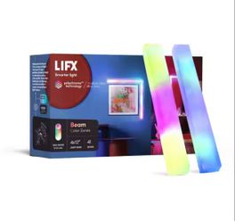 LIFX 12 in. Multi-Color Smart Wi-Fi LED 4X Beam Light Kit and Corner, Works with Alexa/Hey Google/HomeKit/Siri=X3-732