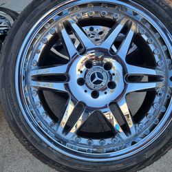 20" Staggerd Pre-owned Chrome Wheels & New Tires For MERCEDES BENZ S550 