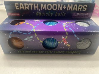 RARE Squishy Outer Space Earth Moon Mars Sensory Balls