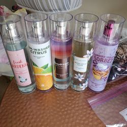 B & B Body Mist Sprays, New, Each No
