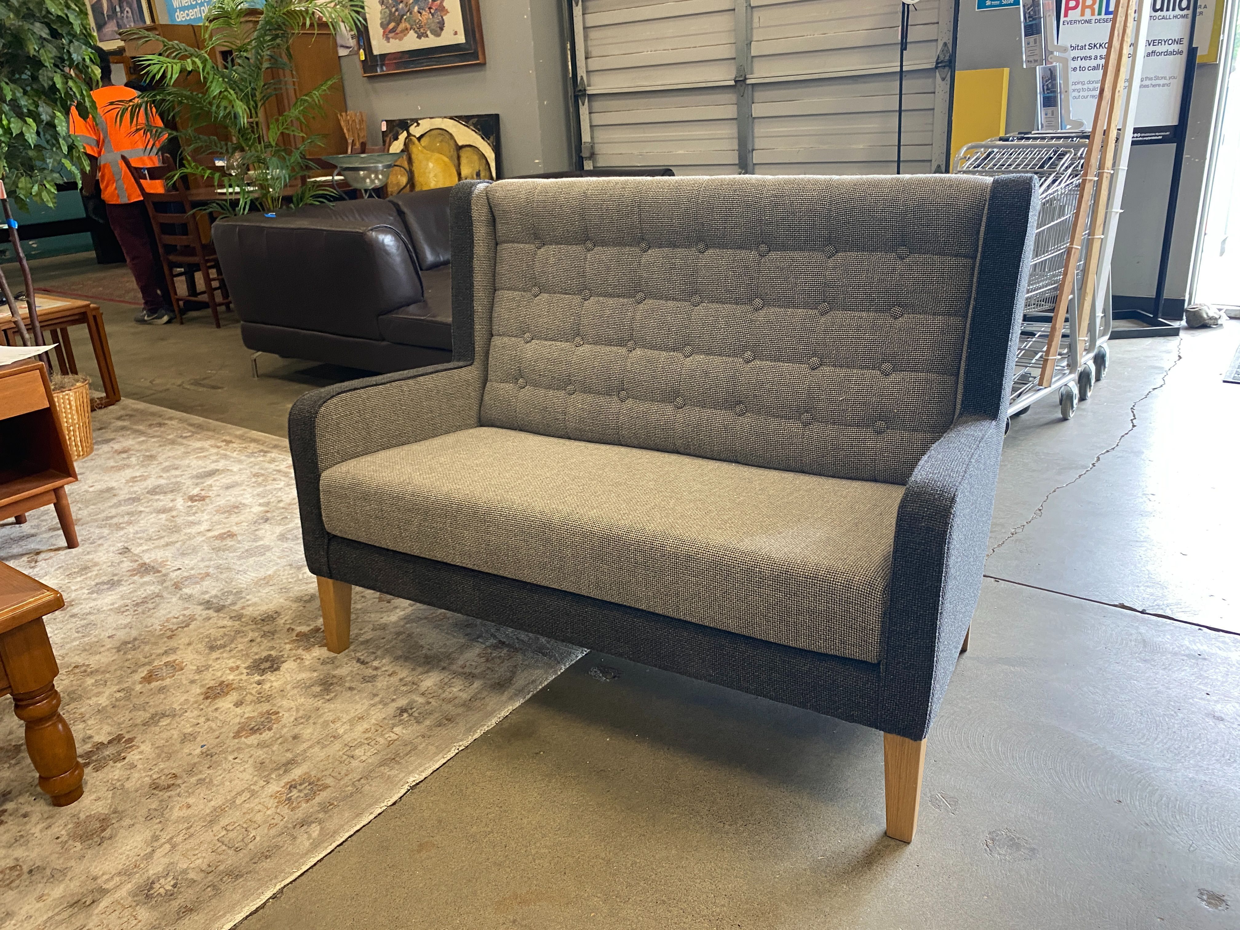 ALLERMUIR Grangier Stone Wool Dual-Tone Highback Sofa