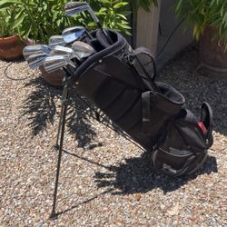 Set Of Spare Golf Clubs and bag