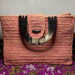 Small Maurizio Spataro Woven Straw Purse