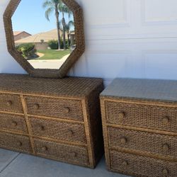Dresser Hanging Mirror Bedside Table 