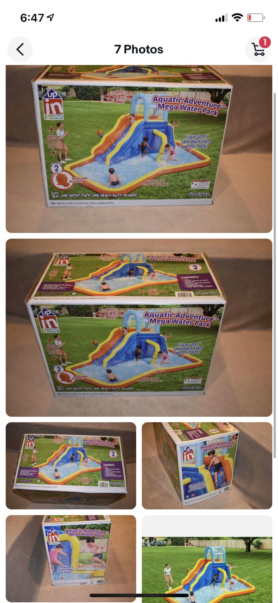 Fresno Pick Up - The Aquatic Adventure™ Mega Water Park is the ideal backyard play experience. This inflatable water park features a safe and sturdy w