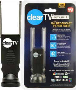 Clear TV Premium HD Broadcast TV Antenna As Seen On TV New In Sealed Packaging. Clear TV Premium HD Provides THE BEST Digital HD Antenna AS SEEN ON TV