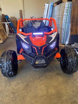 24V Electric 2 seats Remote Control Ride on Cars with LED lights and music for Kids Ages 3-8