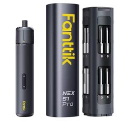 Fanttik S1 Pro Electric Screwdriver, Power Screwdriver 16 S2 Steel Bits, 3 Torque Settings, Max 6 N.m, 2000mAh Battery, LED Light & 1/4''Hex, Ideal To