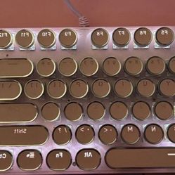 Typewriter keyboard mechanical gaming white backlight
