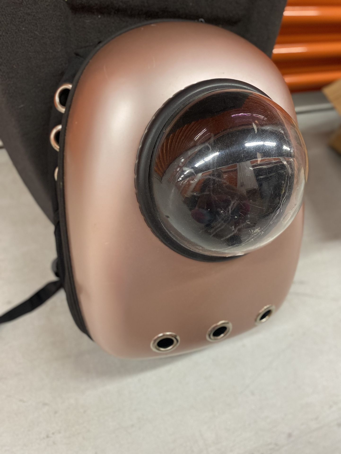 Soft Pink Pet Hardshell Backpack Carrier - Space Capsule Look