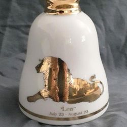 Leo Zodiac Bell Danbury Mint 24kt Gold Porcelain Vintage 1980s
