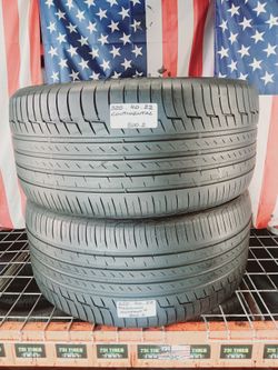 ✅ 2 NICE USED TIRES 325/40R22 CONTINENTAL PREMIUMCONTACT6 ALL SEASON TOURING 325 40 22