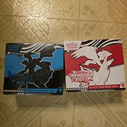 Pokemon Black Bolt White Flare ETBs Binders Poster Collection 