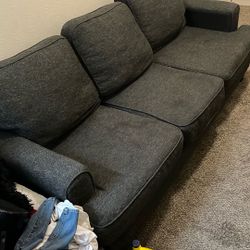 Black Sofa/Chaise Lounge 