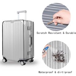 Clear PVC Suitcase Cover Protectors 28 Inch Suitcase Baggage Covers - Waterproof Dustproof and Anti-Scratch 20-30 Inch Luggage Cover (28inch)