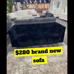 Black Velvet Sofa Brand New $279 Only 